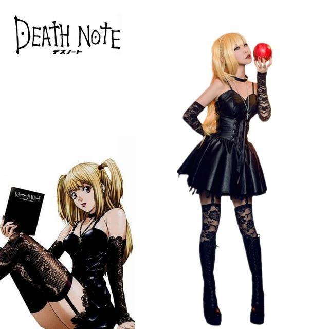 Death Note Misa Amane Cosplay Set - black, cospalyer, cosplay, death note, dinosaurs