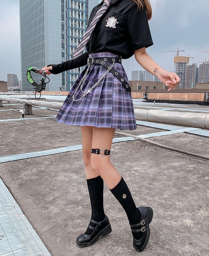 Electric Plaid Skirt 17 Color Options Pleated School Girl Harajuku – Kawaii  Babe