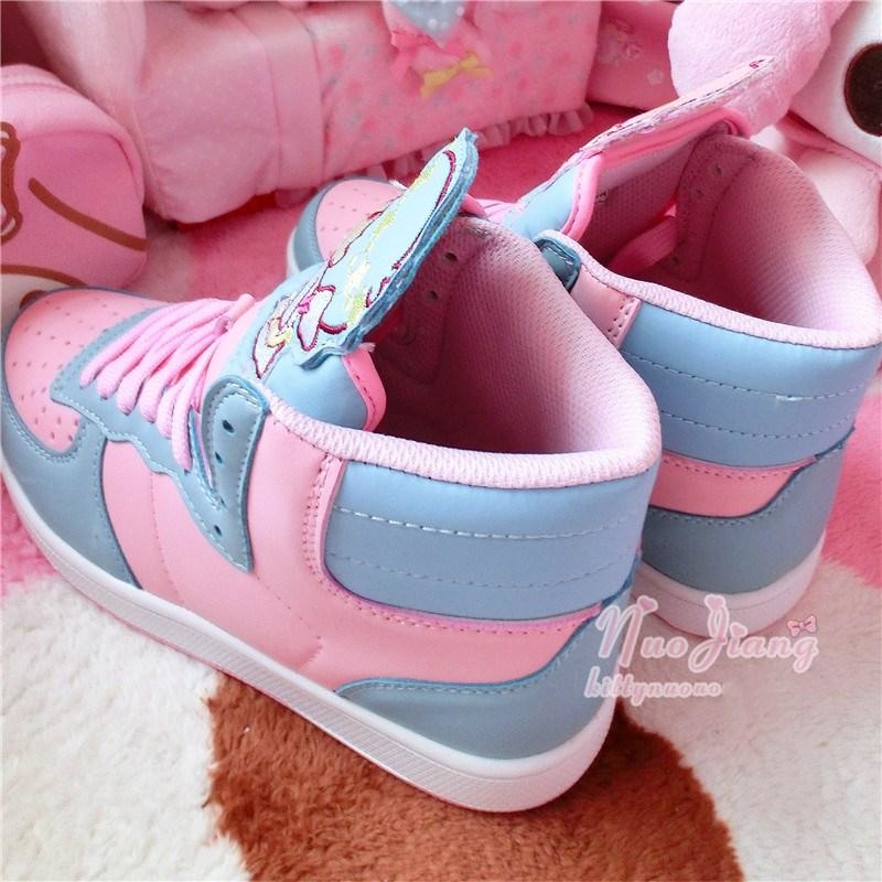 Fairy Kei Sanrio Pastel Little Twin Star Kiki And Lala Hi Top Sneaker Shoes