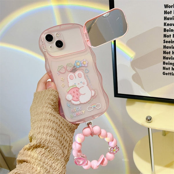 Flip Mirror Bear iPhone Case - iphone 14, iphone case, iphone cases, mirror case, phone case Kawaii Babe