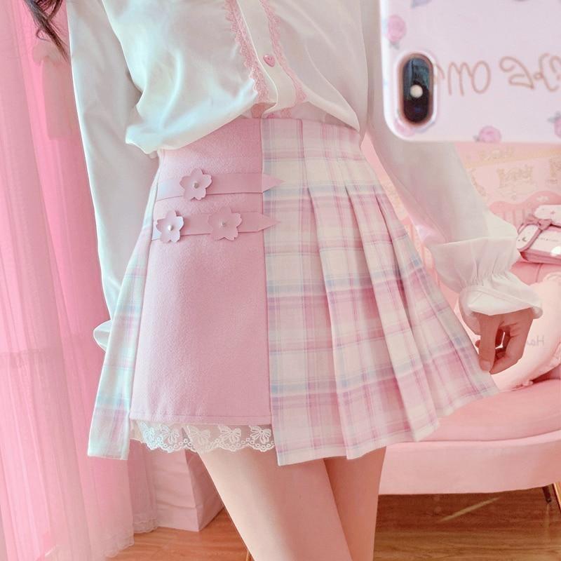 Flower Princess Patchwork Skirt Fairy Kei Candy Kawaii | Kawaii Babe