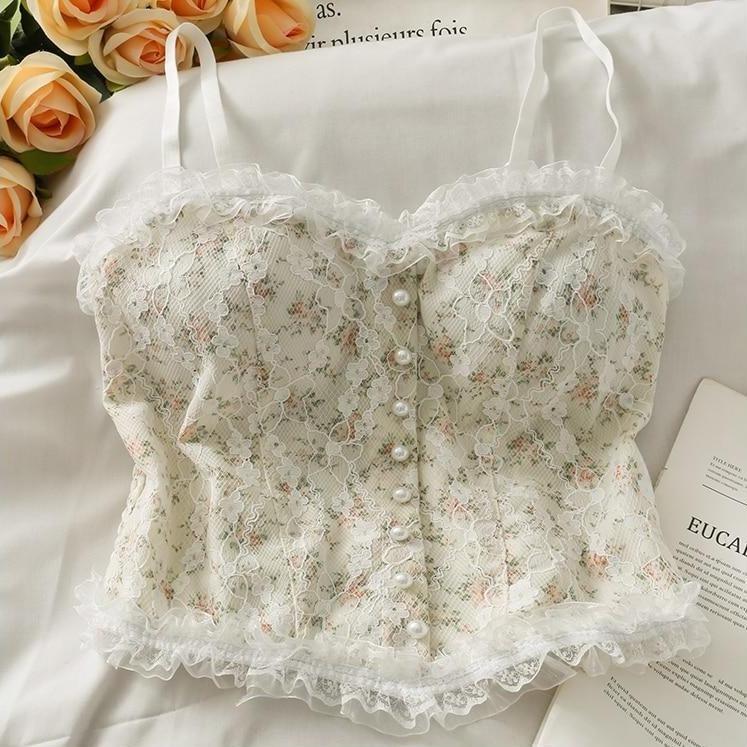 pinterest famous vintage floral lace & ribbon sheer camisole tops are  currently sold out but you can comment “restock, color, your size