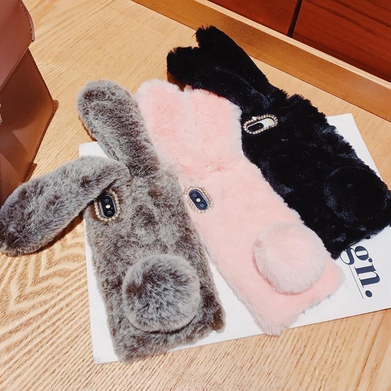 Furry Fuzzy Bunny Rabbit Ear Phone Case Iphone | Kawaii Babe Furry Fuzzy Bunny Rabbit Ear Phone Case Iphone | Kawaii Babe