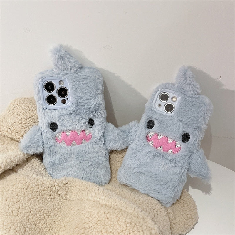 Fuzzy Shark iPhone Case - iphone 14, iphone case, phone case, phone cases, sharks Kawaii Babe