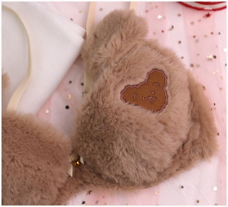Fuzzy Teddy Bear Lingerie Set - bear, bear ears, lingerie, bra, bralette