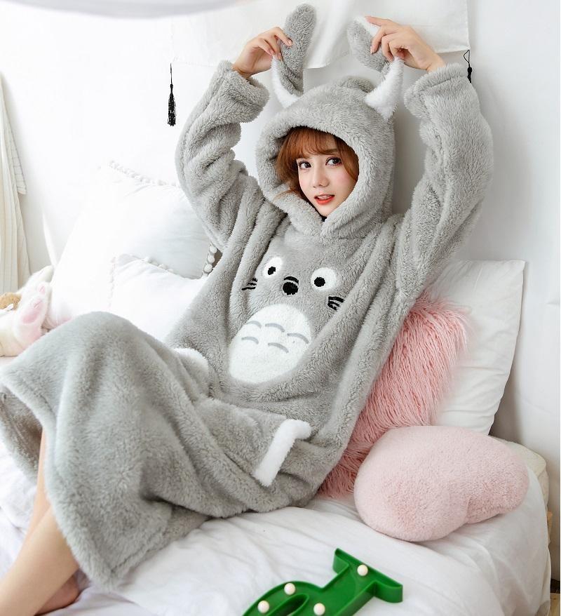 Fuzzy Totoro Nightgown - pajamas