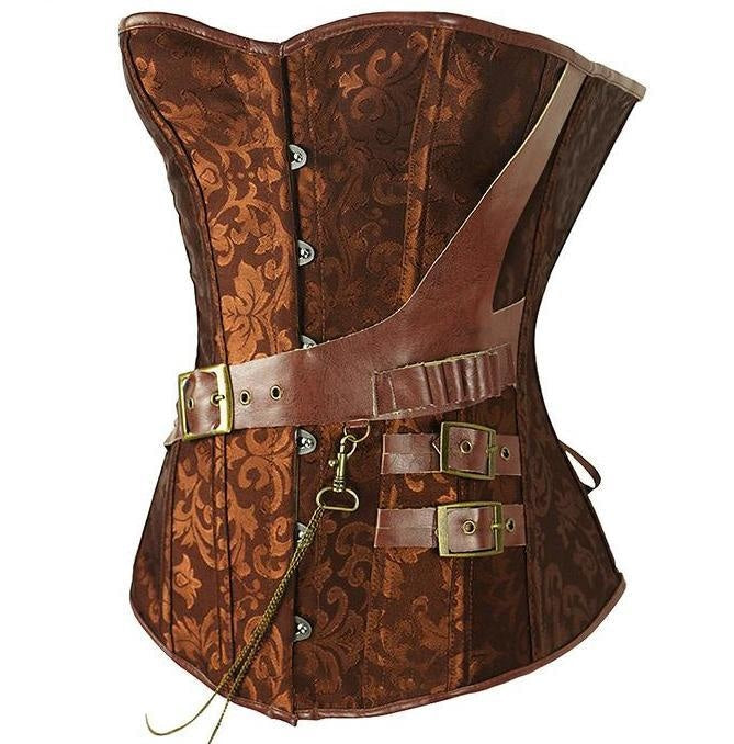 Genuine Steampunk Corset Boned Dieselpunk Victorian | Kawaii Babe