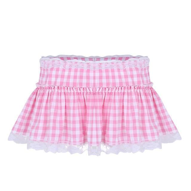 Gingham Micro Skirt - Pink / S - skirt