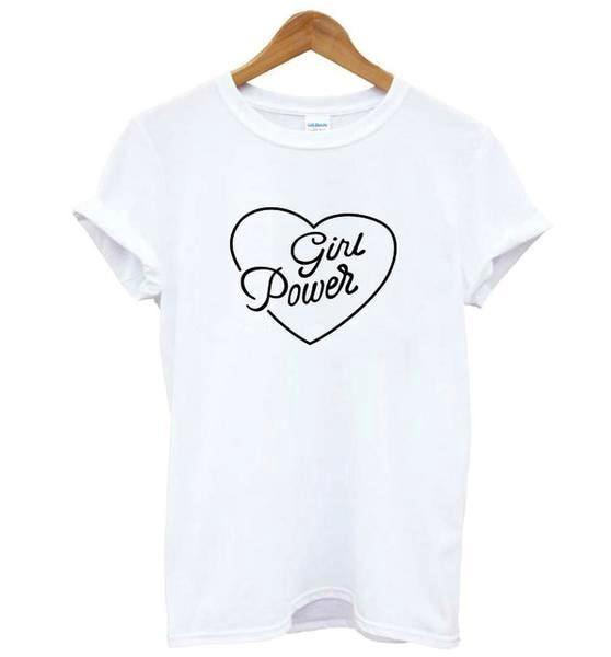 White Girl Power T-Shirt Feminist Top Feminism Shirt Tee Plus Size Fashion