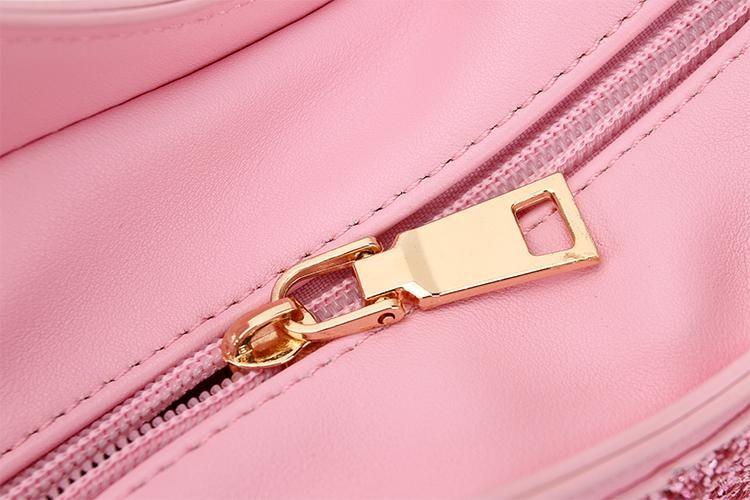 Pink Glitter T-Rex Dinosaur 3D Handbag Purse Satchel Bag Shimmer Kawaii Fashion