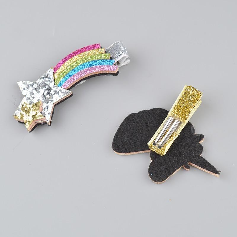 Unicorn Bracelet with Glitter Hair Clip Set