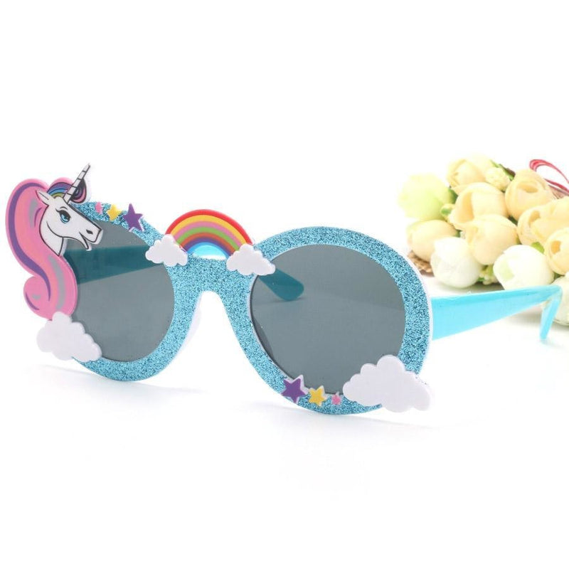Glitter Unicorn Sunglasses Sun Shades Little Space | Kawaii Babe Pink Black Lenses