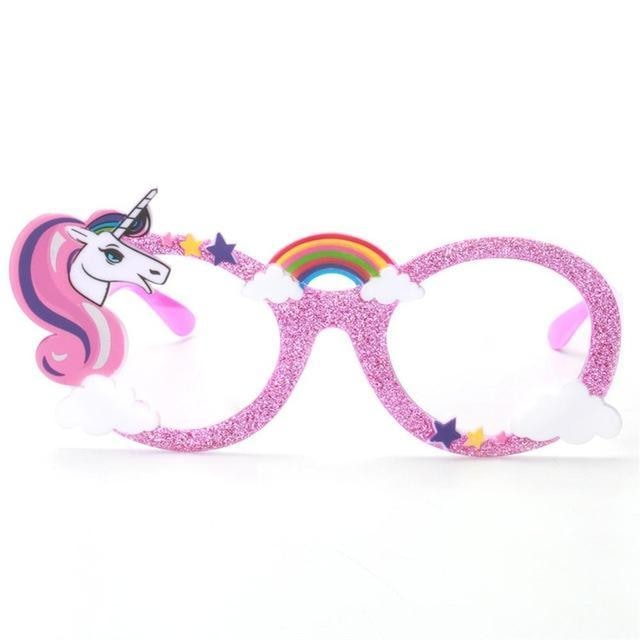 Glitter Unicorn Shades - Pink Clear Lenses - Glasses