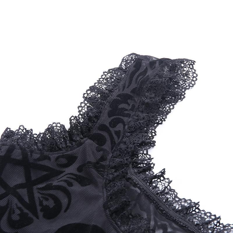 Sheer Black Gothic Bodysuit Adult Onesie Dark Fashion | Kawaii Babe