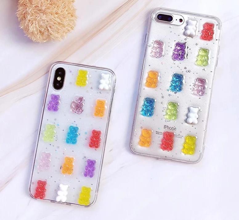 Candy Gummy Bear 3D iPhone Case Apple Phone Protector Decoden Cute