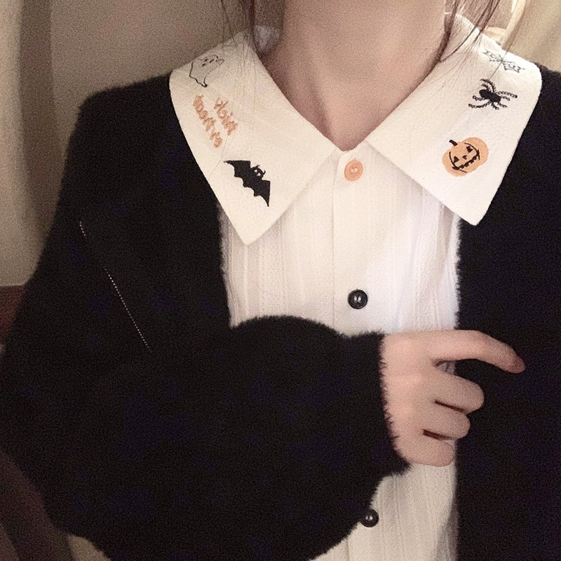 Halloween Blouse - blouse, blouses, button up, up shirt, halloween