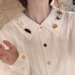 Halloween Blouse - blouse, blouses, button up, up shirt, halloween