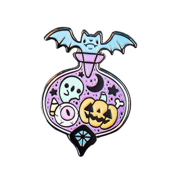 Halloween Pastel Goth Potion Enamel Pin Lapel Brooch Creepy Cute Kawaii
