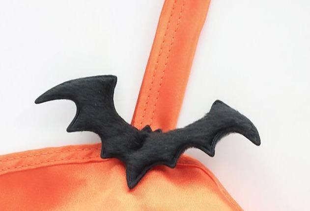 Halloween Ruffled Devil Lingerie Set - bat, bat wing, wings, bats, bikini