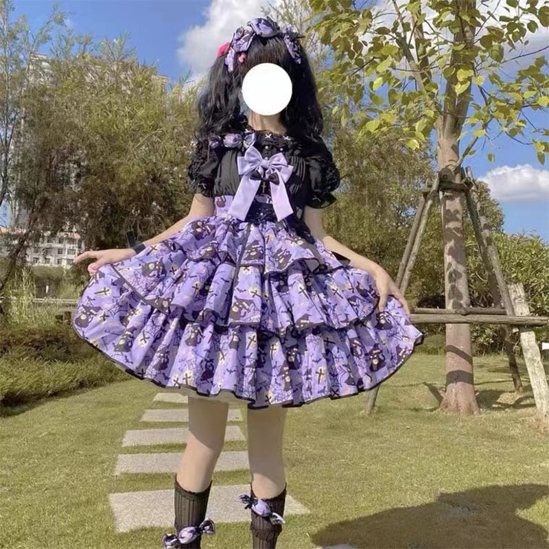 Haunted Halloween Lolita Dress Pastel Goth JSK Kawaii Kawaii Babe