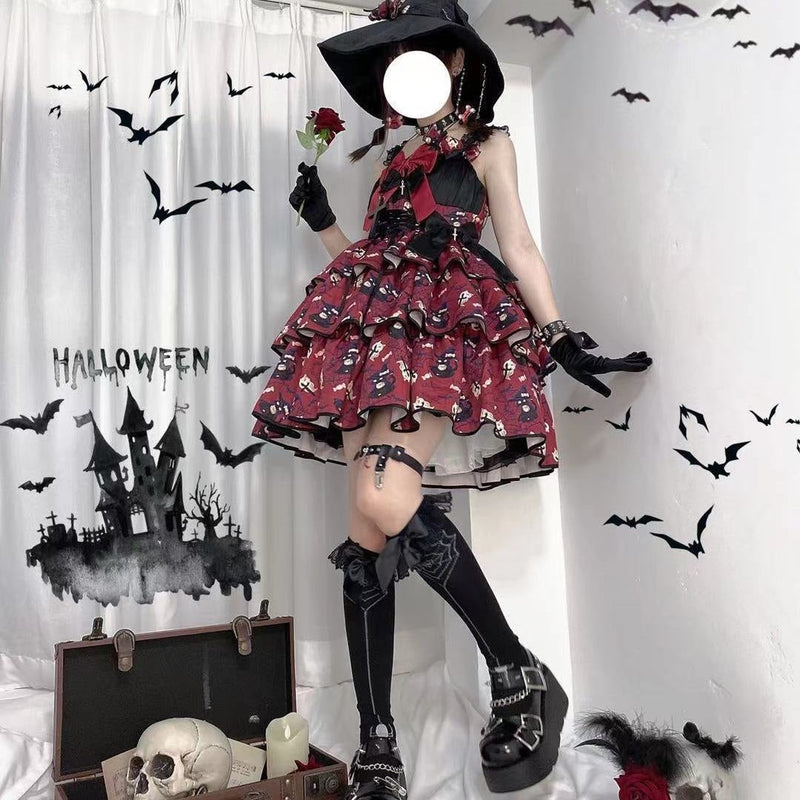 Strawberry Lolita Dress, Gothic Summer Dress, Gothic Lolita Dress