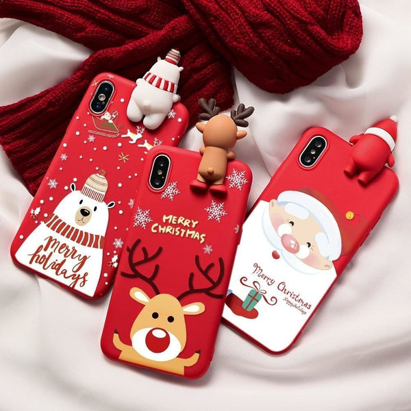 Holiday Christmas Character iPhone Case Santa Reindeer | Kawaii Babe