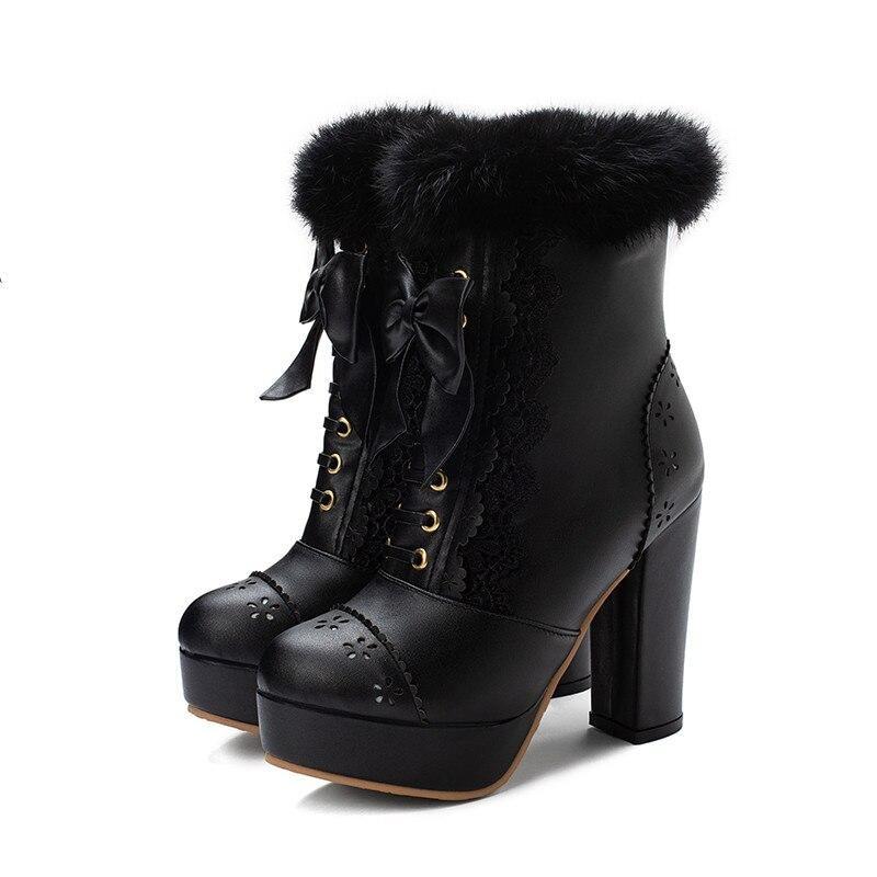 Holiday Lolita Booties - Black / 12.5 - boots