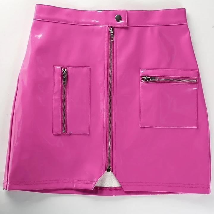 Hot Vinyl Miniskirt - skirt