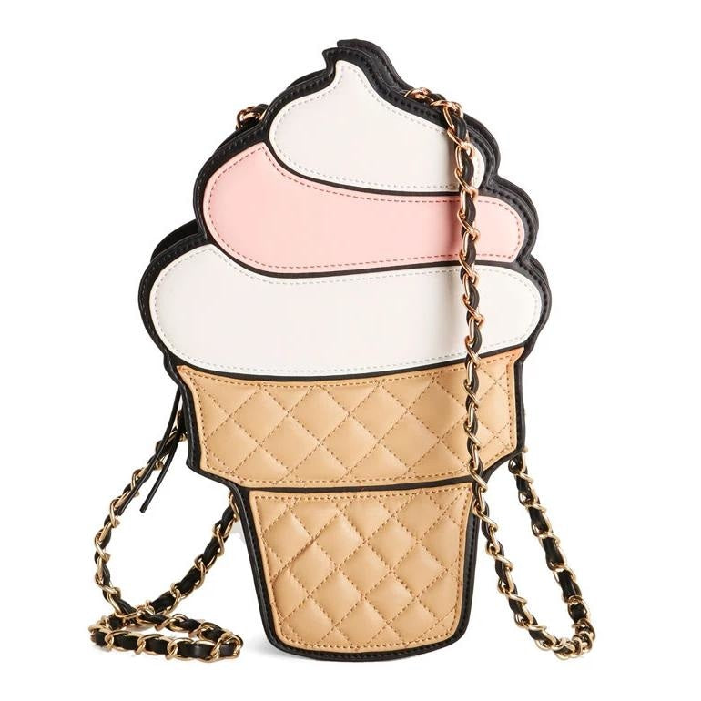 Cute Ice Cream Shape Rattan Bag