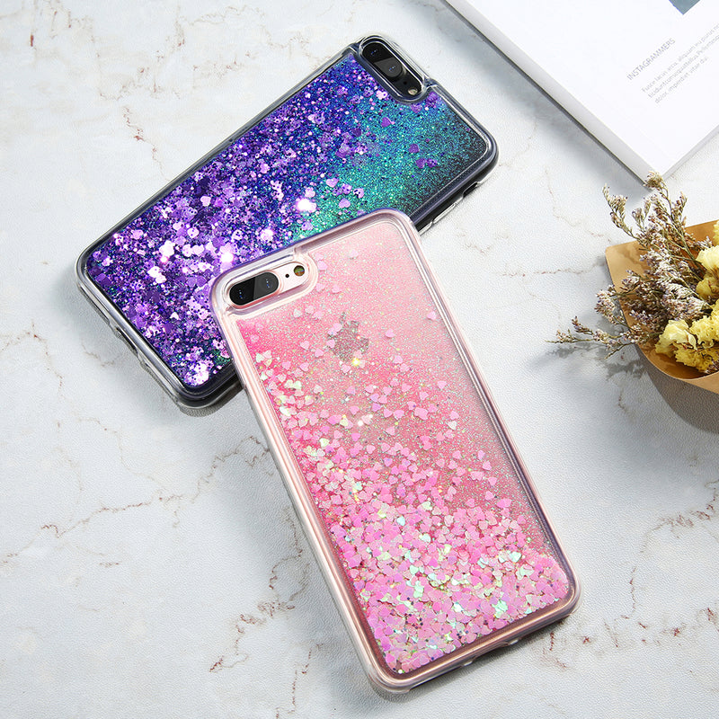 Liquid Glitter Phone Cases iPhone Models Quicksand