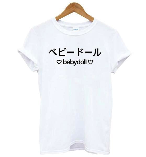 japanese babydoll t-shirt tee top shirt japan writing hearts abdl kink fetish harajuku style clothing cgl by ddlg playground