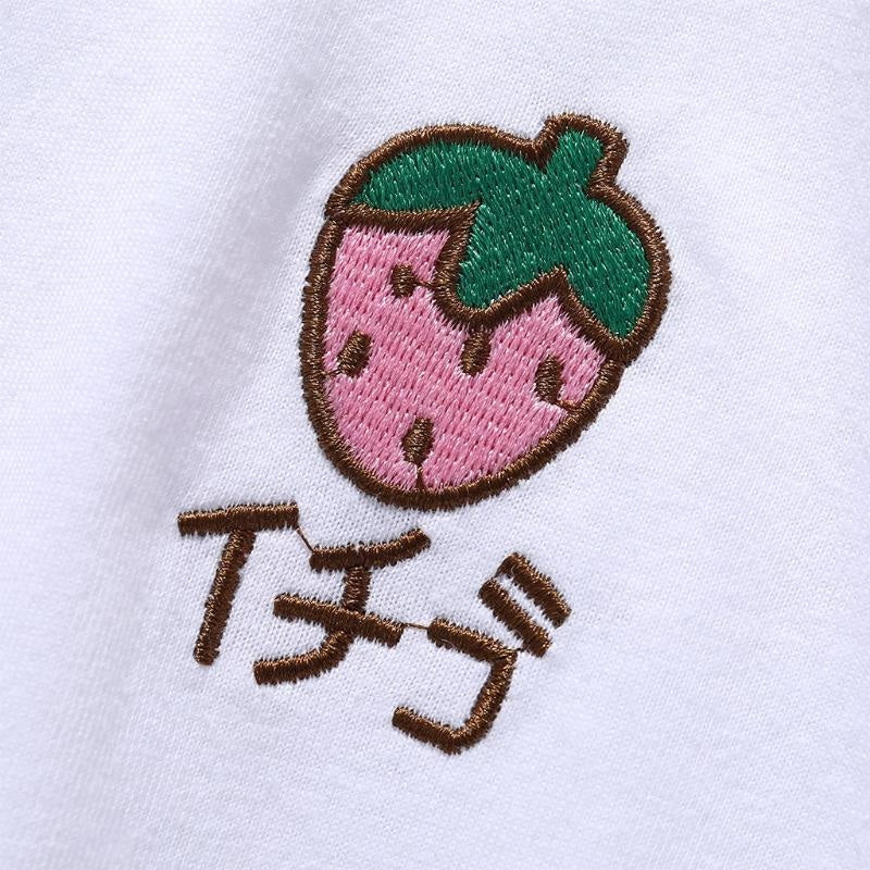 Korean Fruit T-Shirt Tee Top Embroidered Harajuku Japan Fashion 