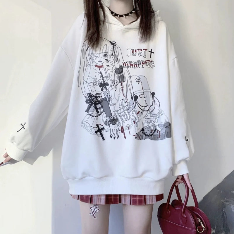 Amazon.com: Unisex Oversized Anime Sweater Harajuku Fashion Gothic Alt Emo  Clothing Y2K Aesthetic Kawaii Preppy Grunge Knitwear (M,Black) : Clothing,  Shoes & Jewelry