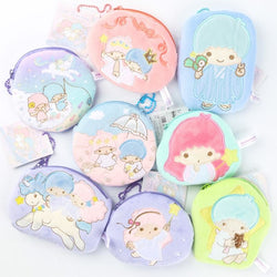 Sanrio Little Twin Stars Kiki Lala Coin Purse Bag Zippered Zipper Pouch Fairy Kei Kawaii Babe