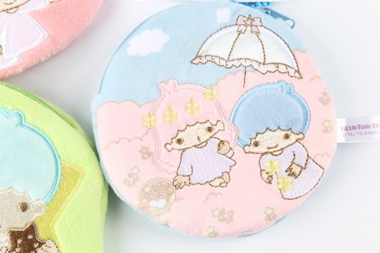 Sanrio Little Twin Stars Kiki Lala Coin Purse Bag Zippered Zipper Pouch Fairy Kei Kawaii Babe