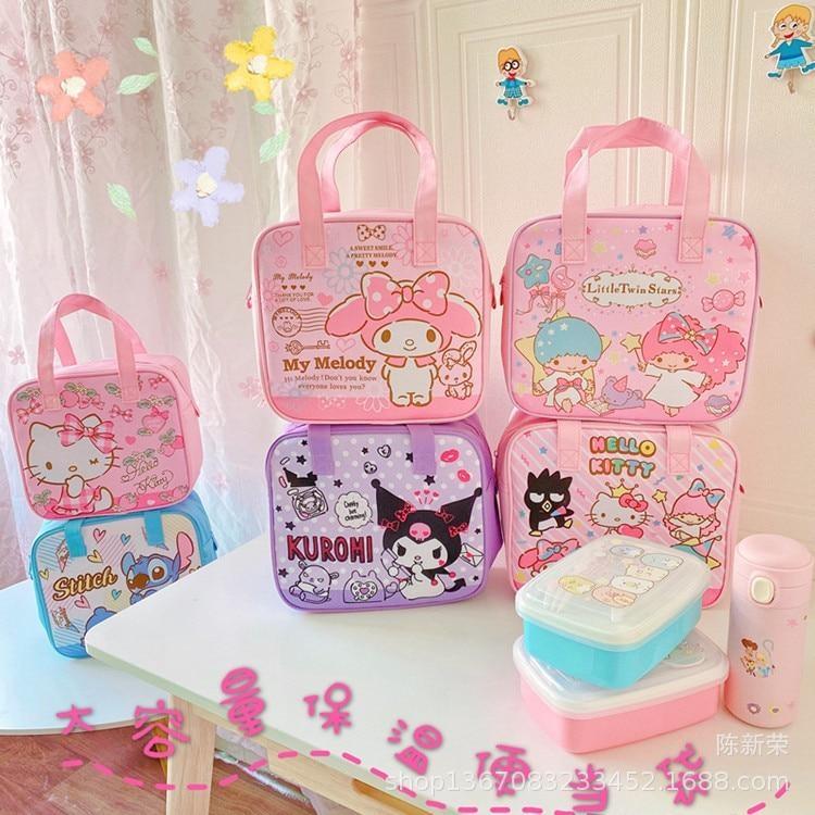 Kawaii Lunch Box Kuromi My Melody Cute Storage Bag | Kawaii Babe