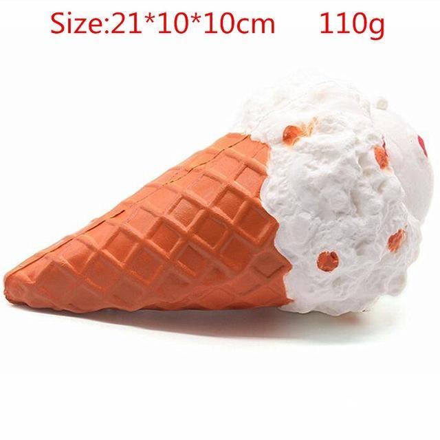 Kawaii Squishies (40+ Styles) - 21cm White Icecream - squishy