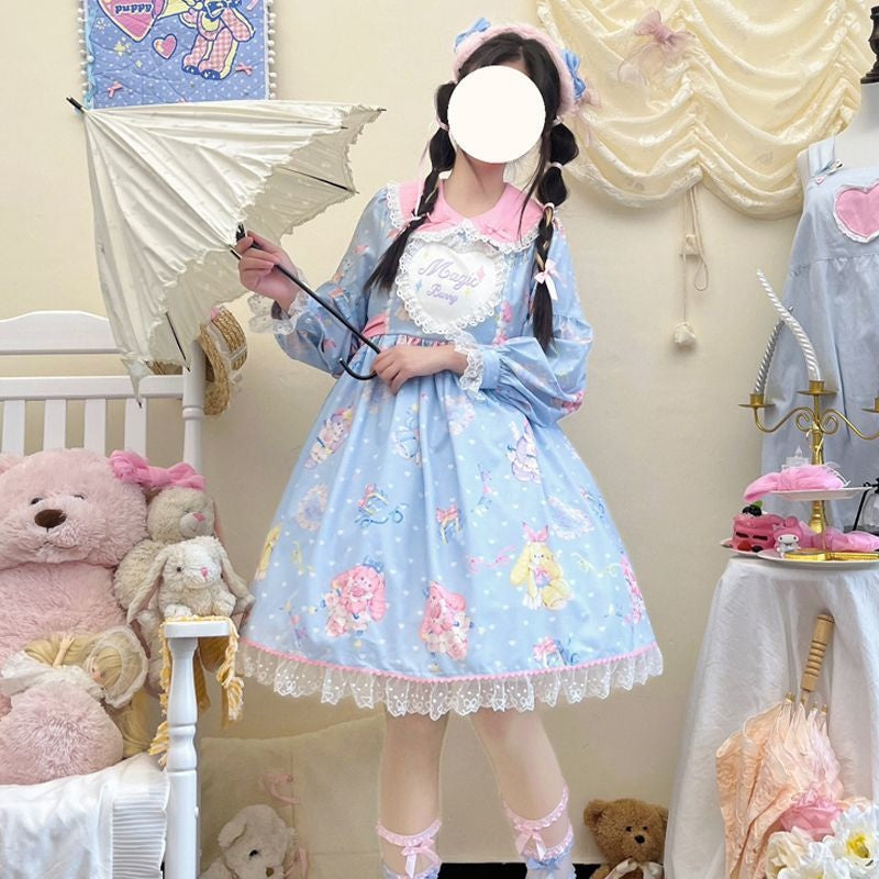 Kitsch Bunny Lolita Dress - dress