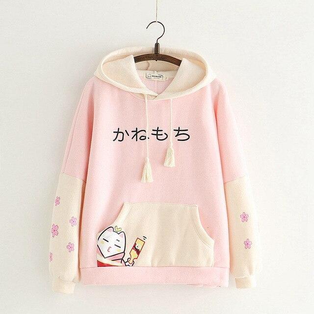 Kitten Artist Hoodie - Pink / M - sweater