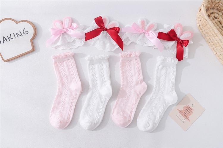 Lace Baby Bun Sockies Cosplay Lolita Socks Stockings | Kawaii Babe