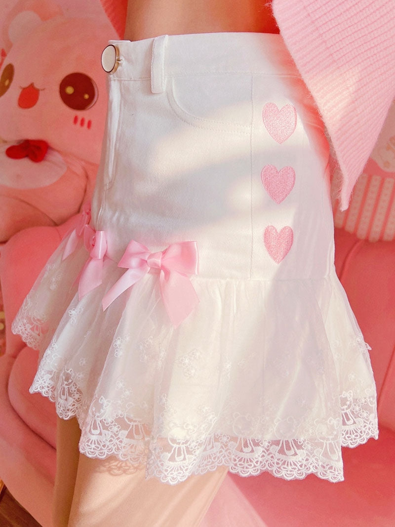 Babydoll Corset Lace up Ribbon Skirt Lolita Yume Kawaii Babe