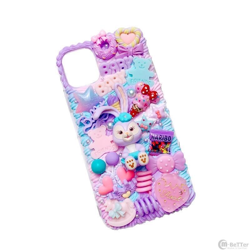 Lavender Bunny Decoden iPhone Case - anime, cabochon, deco, decoden, iphone
