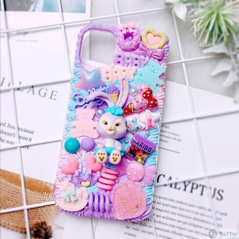 Lavender Bunny Decoden iPhone Case - others pls. specify / Baby - anime, cabochon, deco, decoden, iphone