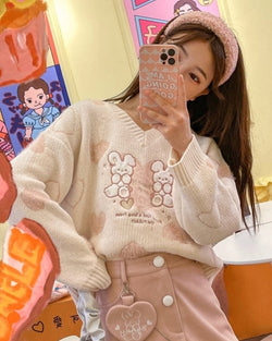 Love Bunny Sweater - S - sweater