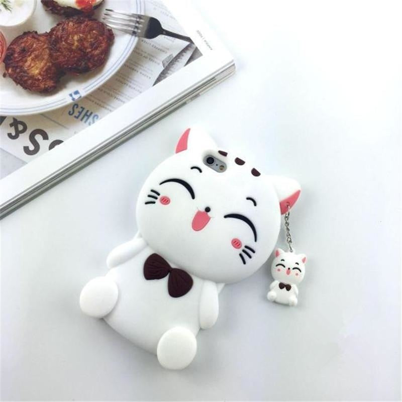 Lucky Cat iPhone Case - White / iPhone 5 5S - Phone Case