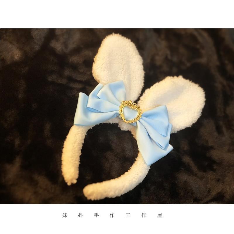 Luxury Bunny Headband - Baby Blue - bags