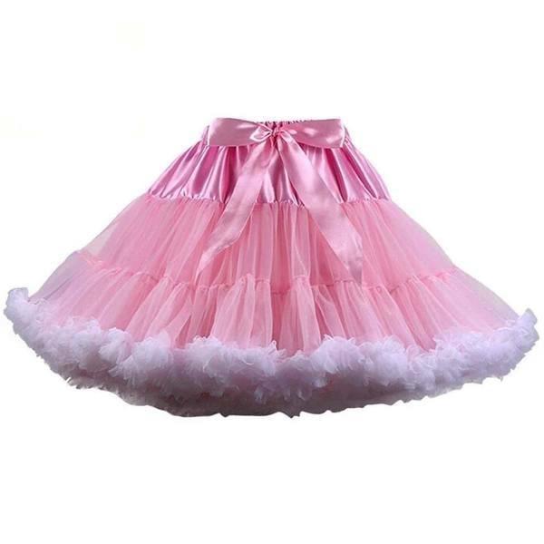 Pink Silk Lace Tutu Skirt Petticoat Luxury Ballerina Ballet Kawaii Princess Fashion Little Space CGL by DDLG Playground