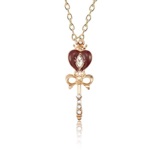 Sailor Scout Necklace - Heart Wand - Necklace