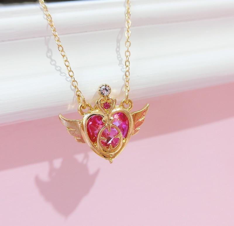 Magical Girl Wand Necklaces - Heart - accessories, accessory, anime, card captor, jewelery
