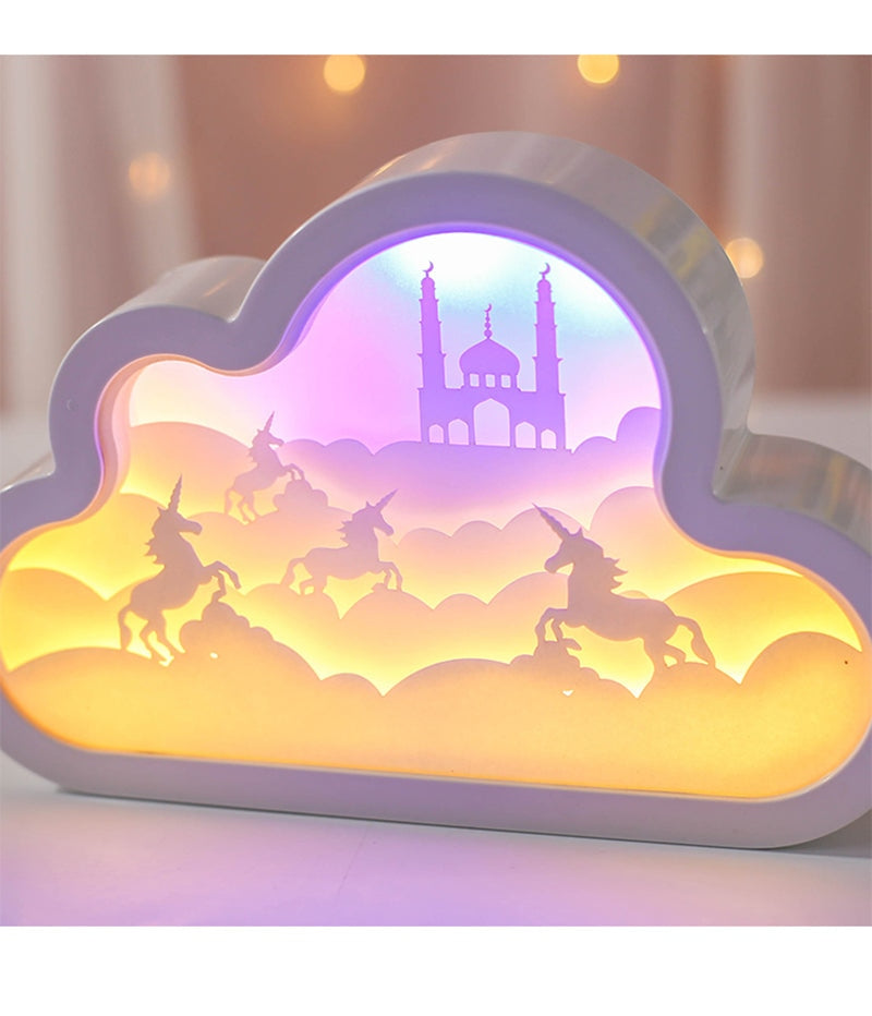Majestic Cloud Unicorn Night Light - cloud, clouds, fairy kei, lamp, lamps